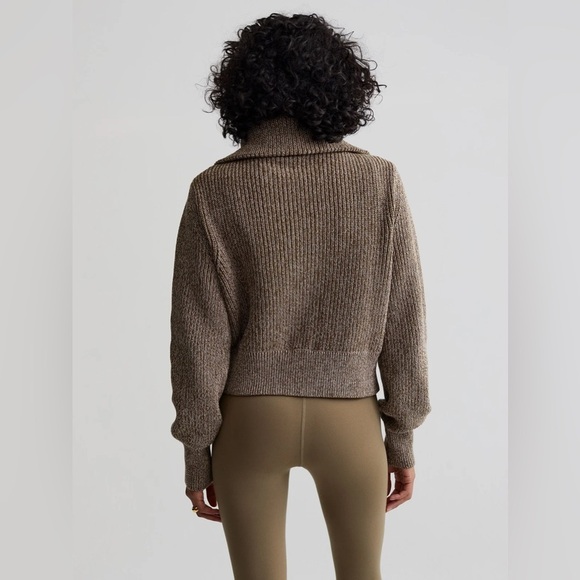 VARLEY NWT Mentone Half Zip Pullover in Dark Green Speckle 1X - Picture 4 of 12